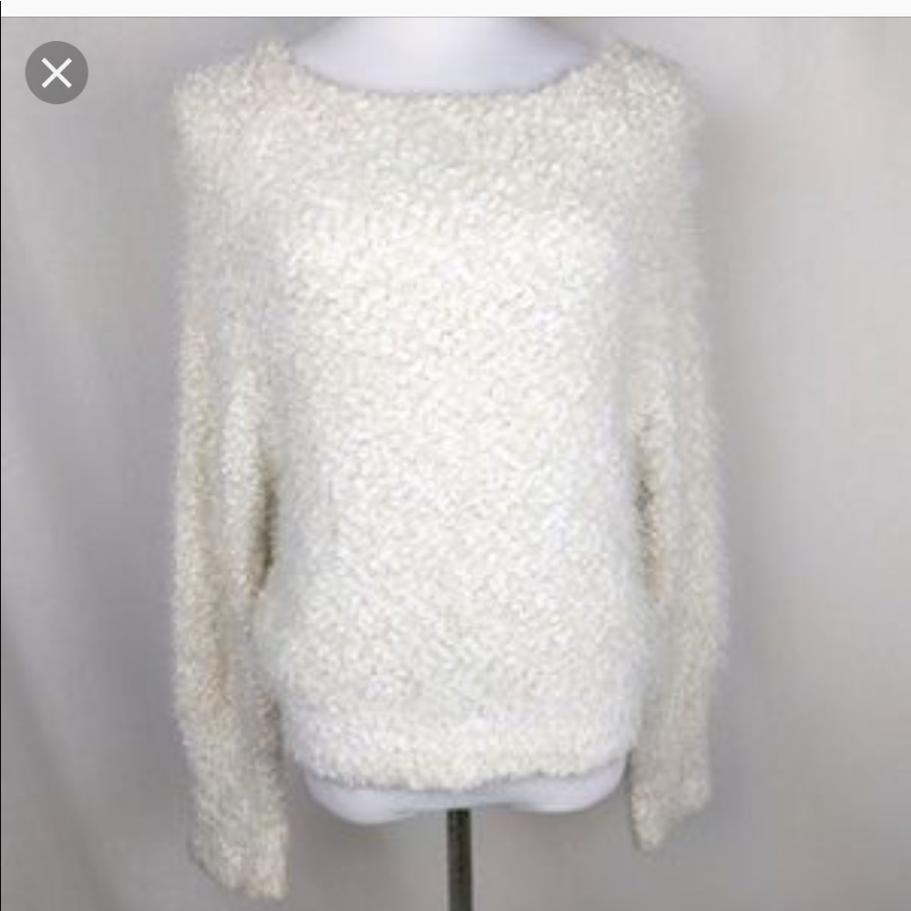 Teddy soft sweater White gold thread comfy HP F21
